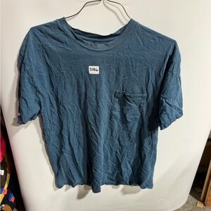 #3186-Classic Short Sleeve Pocket T‑Shirt in Slate Blue